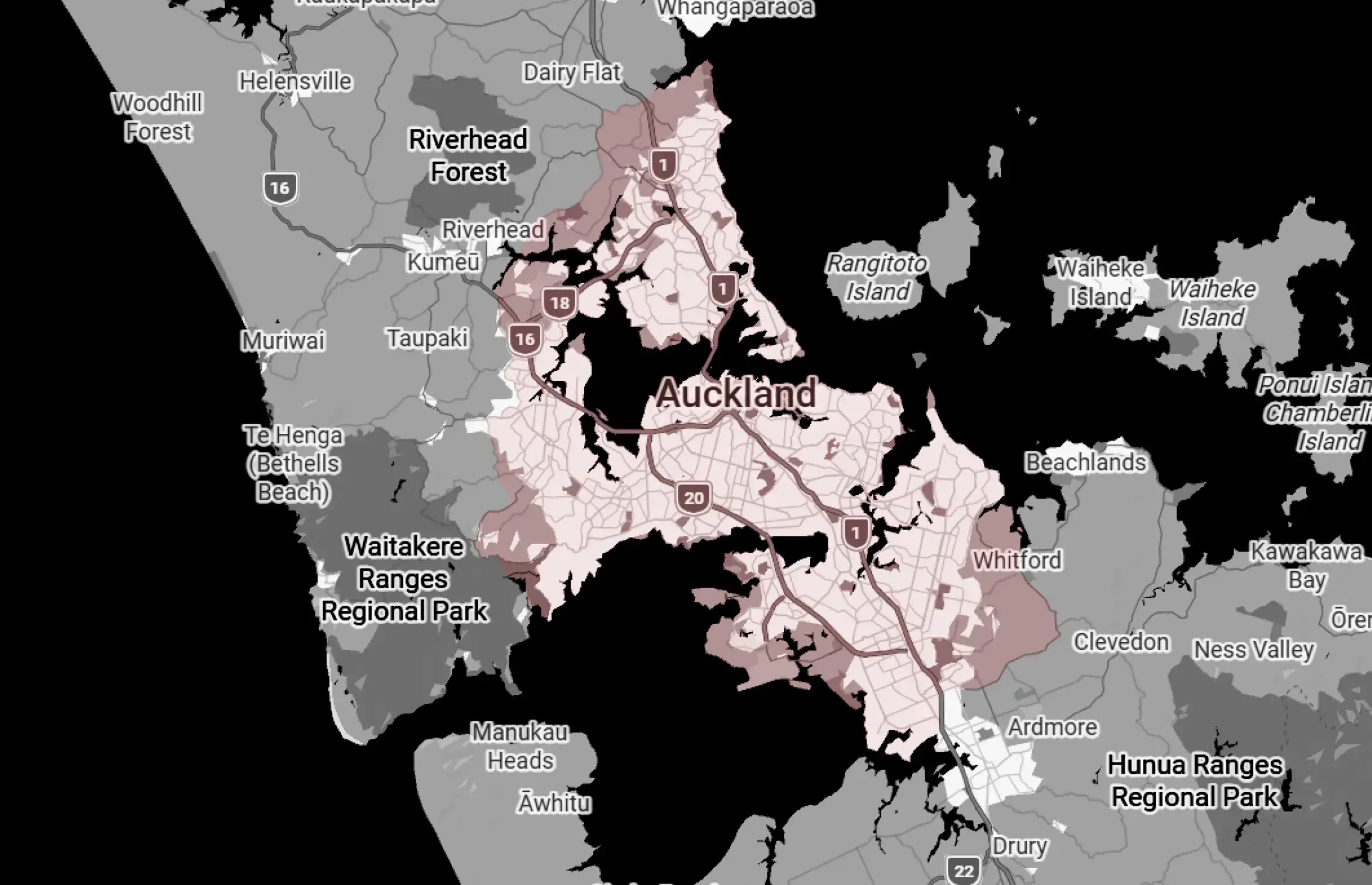 Service area map